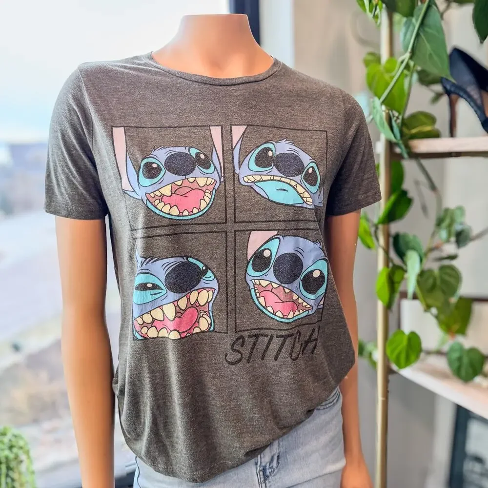 Disney Brand Lilo and Stitch Super Soft Graphic Tee, Size: Women’s Medium